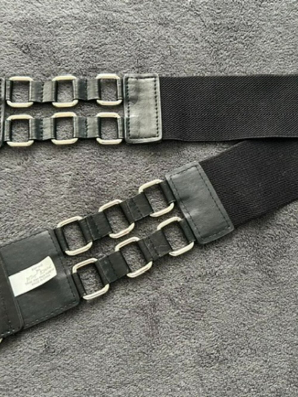 Vintage Betsey Johnson Black Stretch Belt BBP1635 - Picture 5 of 9